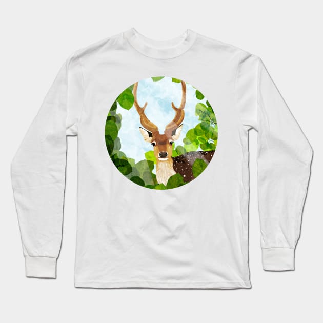 fallow deer Long Sleeve T-Shirt by KatherineBlowerDesigns